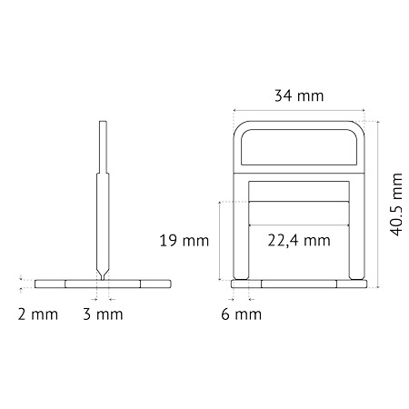 Platine de protection, Pour système autonivelant à cale, PAVILIFT, Croisillons, Platine de protection, Pour système autonivelant à cale