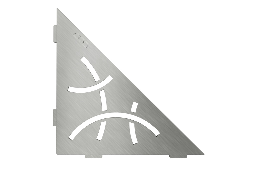 Schluter - Tablette "Curve" triangulaire d'angle 210x210mm Shelf-E-S1 - Inox brossé