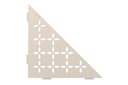 Schluter - Tablette "Floral" triangulaire d'angle 210x210mm Shelf-E-S1 - Ivoire structuré