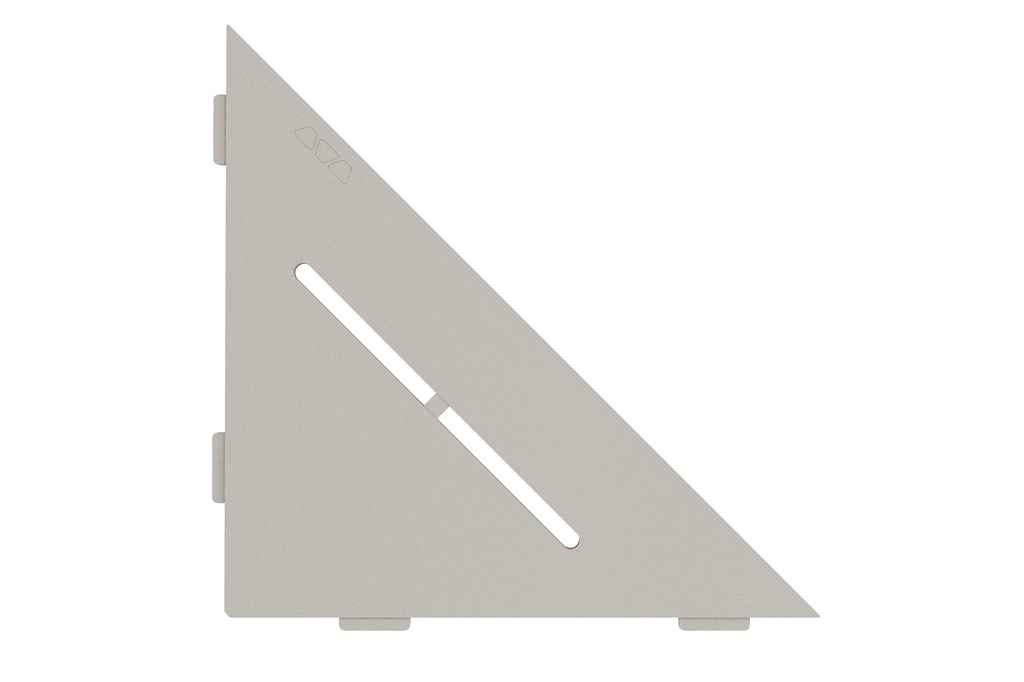Schluter - Tablette "Pure" triangulaire d'angle 210x210mm Shelf-E-S1 - Gris beige structuré