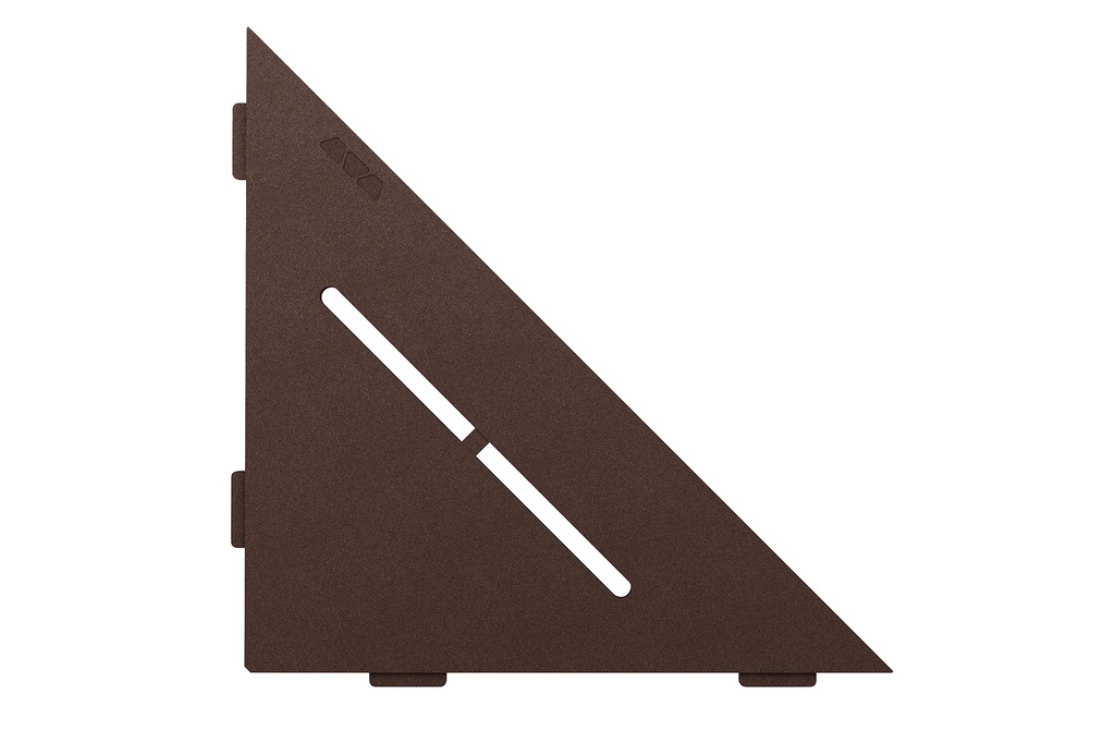 Schluter - Tablette "Pure" triangulaire d'angle 210x210mm Shelf-E-S1 - Bronze structuré