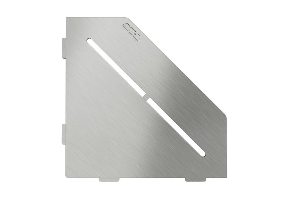 Schluter - Tablette "Pure" pentagonale d'angle 195x195mm Shelf-E-S2 - Inox brossé