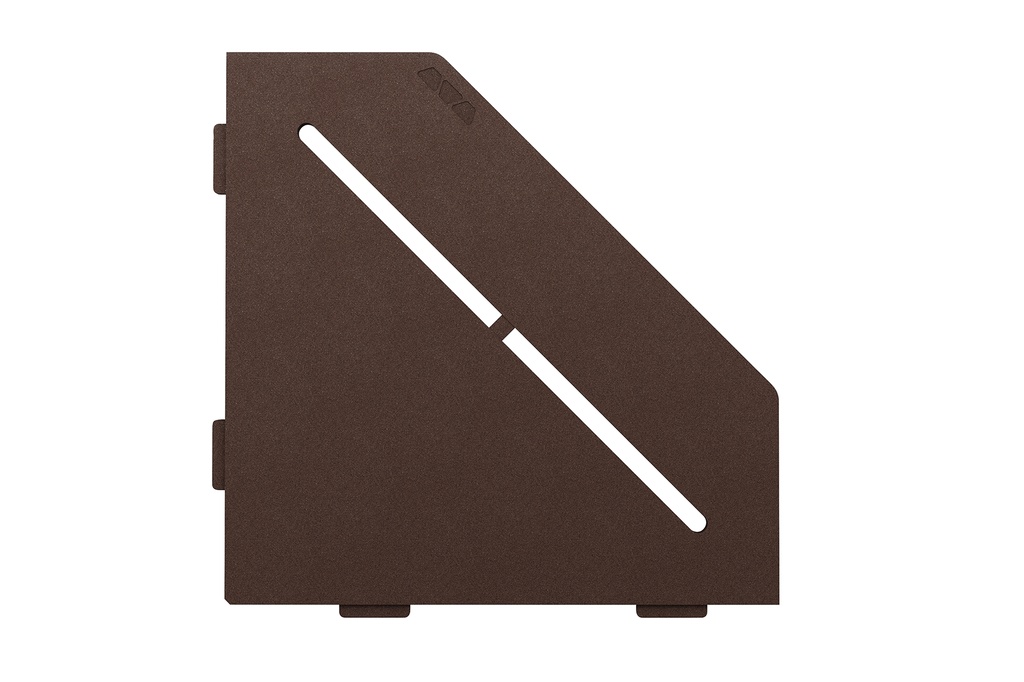 Schluter - Tablette "Pure" pentagonale d'angle 195x195mm Shelf-E-S2 - Bronze structuré