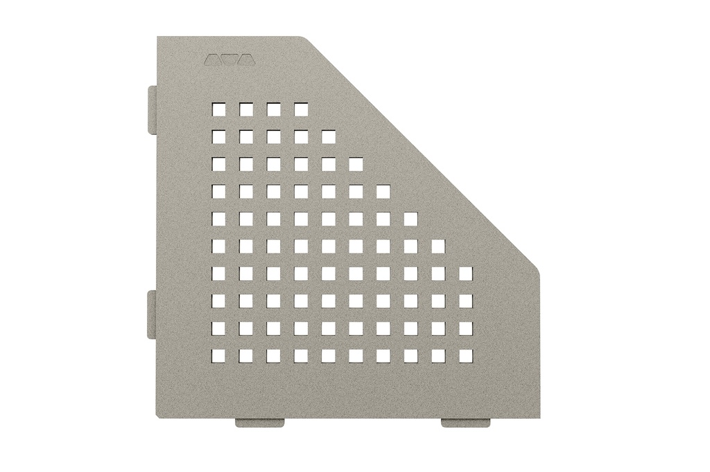 Schluter - Tablette "Square" pentagonale d'angle 195x195mm Shelf-E-S2 - Gris pierre structuré