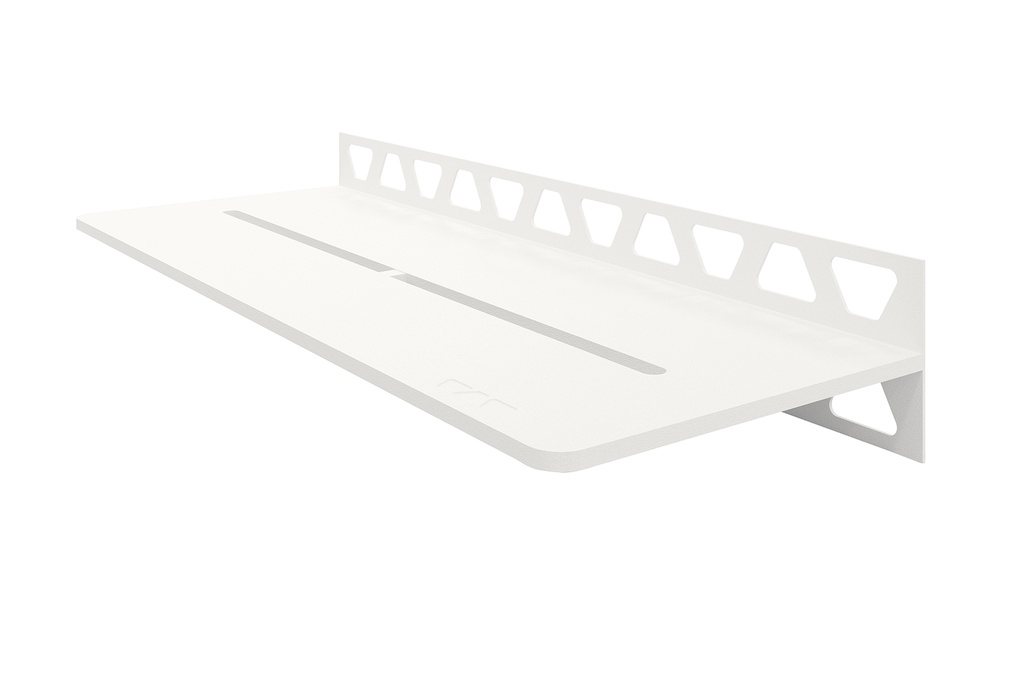 Schluter - Tablette "Pure" rectangulaire à carreler 300x115 mm Shelf-W-S1 - Blanc satiné