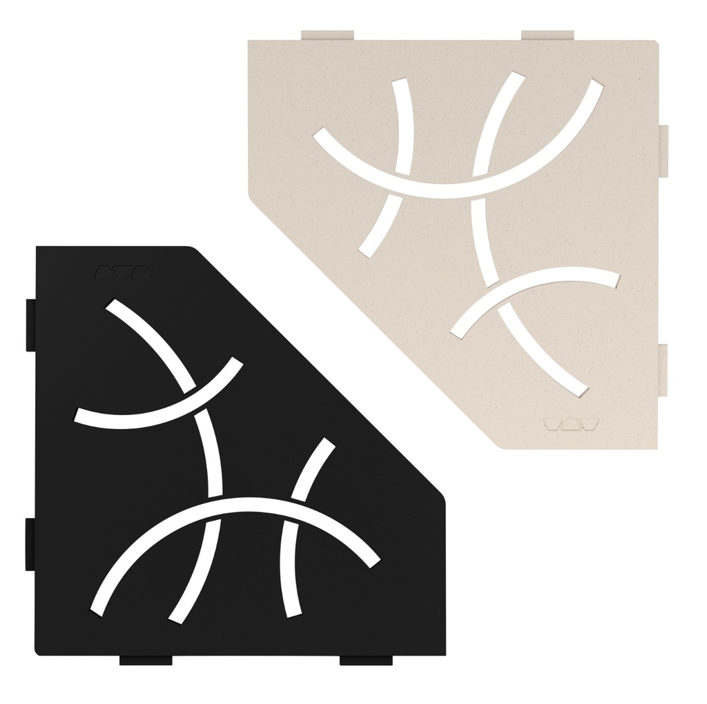 Tablette pentagonale d'angle 195x195mm Shelf-E-S2 - Design "Curve"