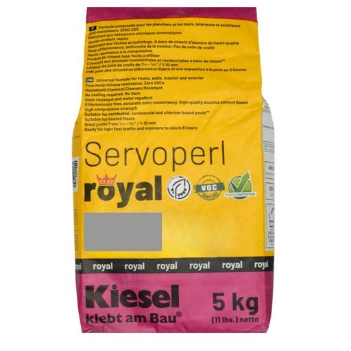 [Servoperl Royal Gris moyen] Mortier à joint Servoperl Royal 5kg- Gris moyen